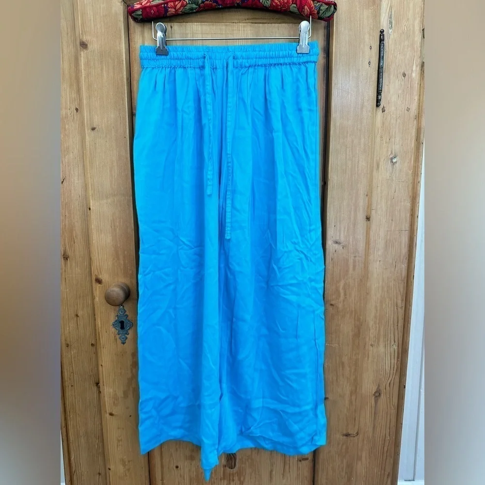 🎉Connection 18 Aqua Blue Palazzo Pants Lightweight Size S/M - Picture 3 of 7